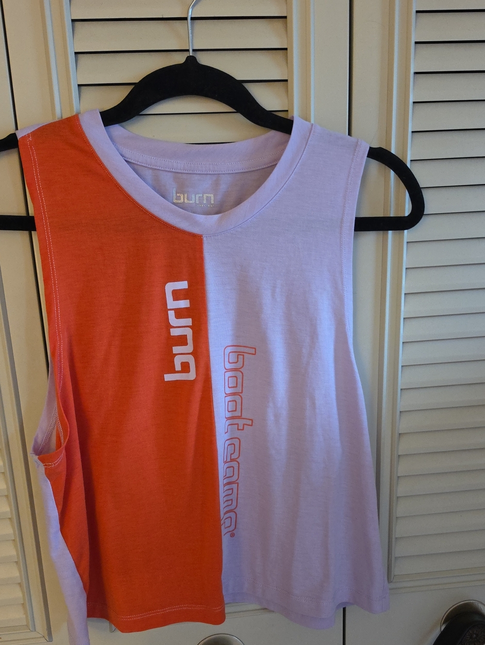Burn Colorblock Tank Top — Lavender & Orange